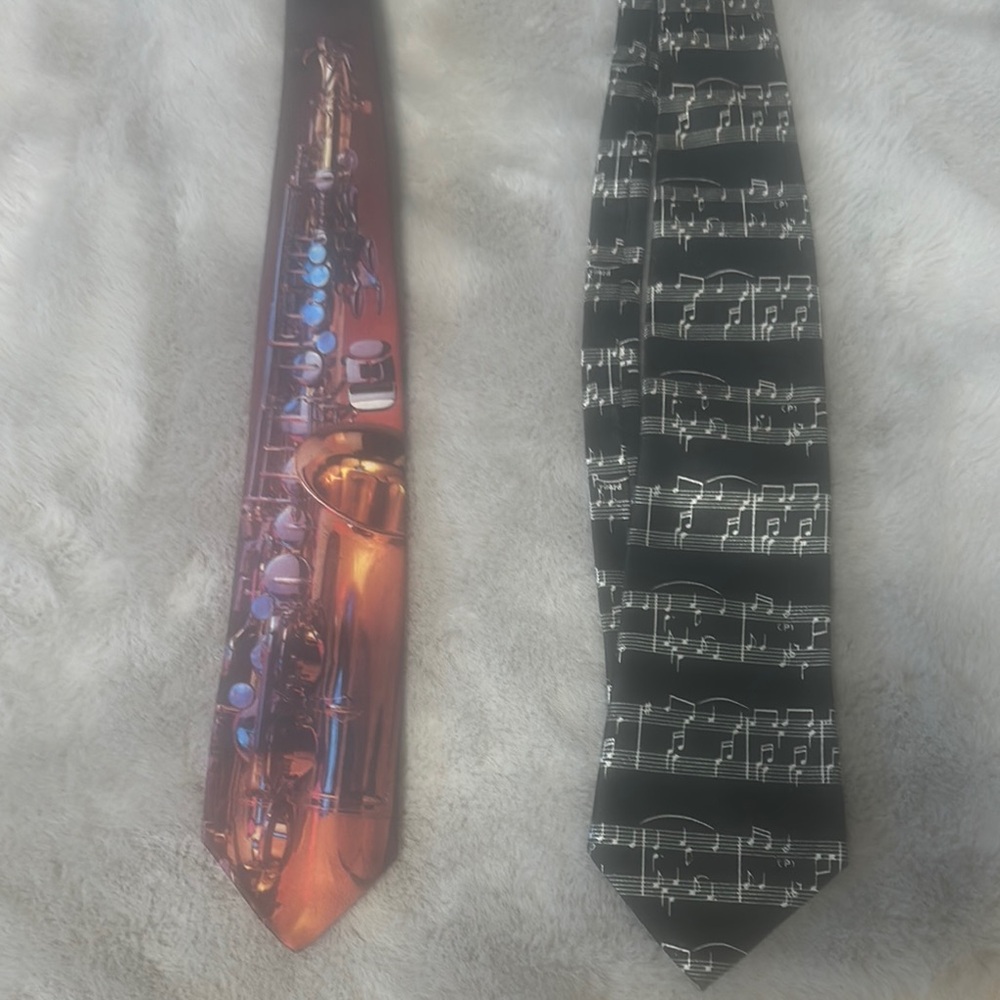 Musical Instrument and Sheet Music Ties